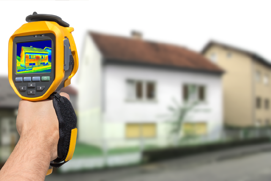hot spot meeter pointing at a house | Pro Comfort Heating & Cooling